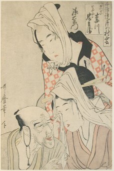 Kitagawa UTAMARO (1753-1806) The Courtesan Umegawa, Chûbei the Courier and Magoemon